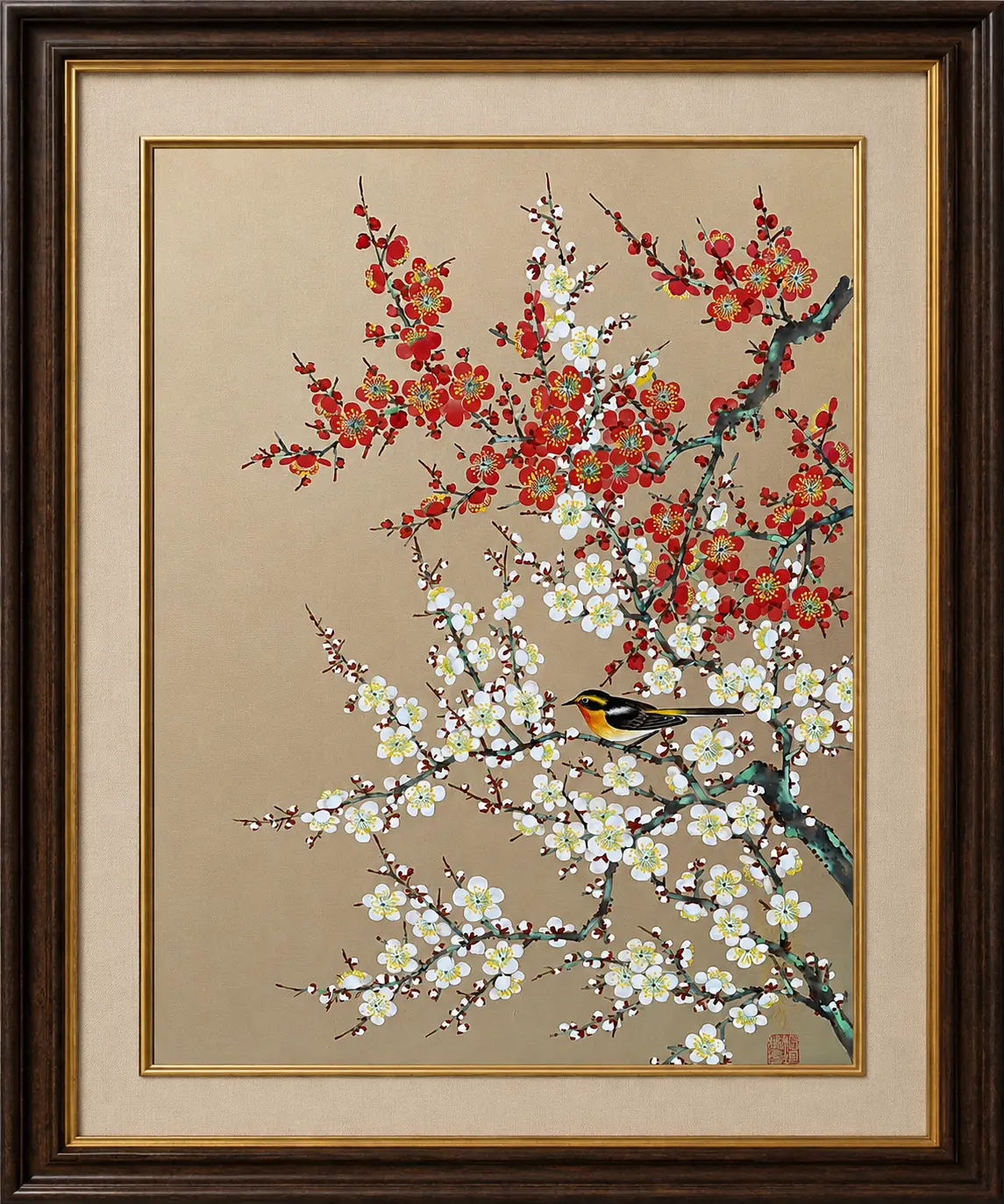 紅梅遊鳥